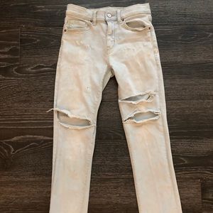 Boys Light Wash Slim Fit Skinny Jeans